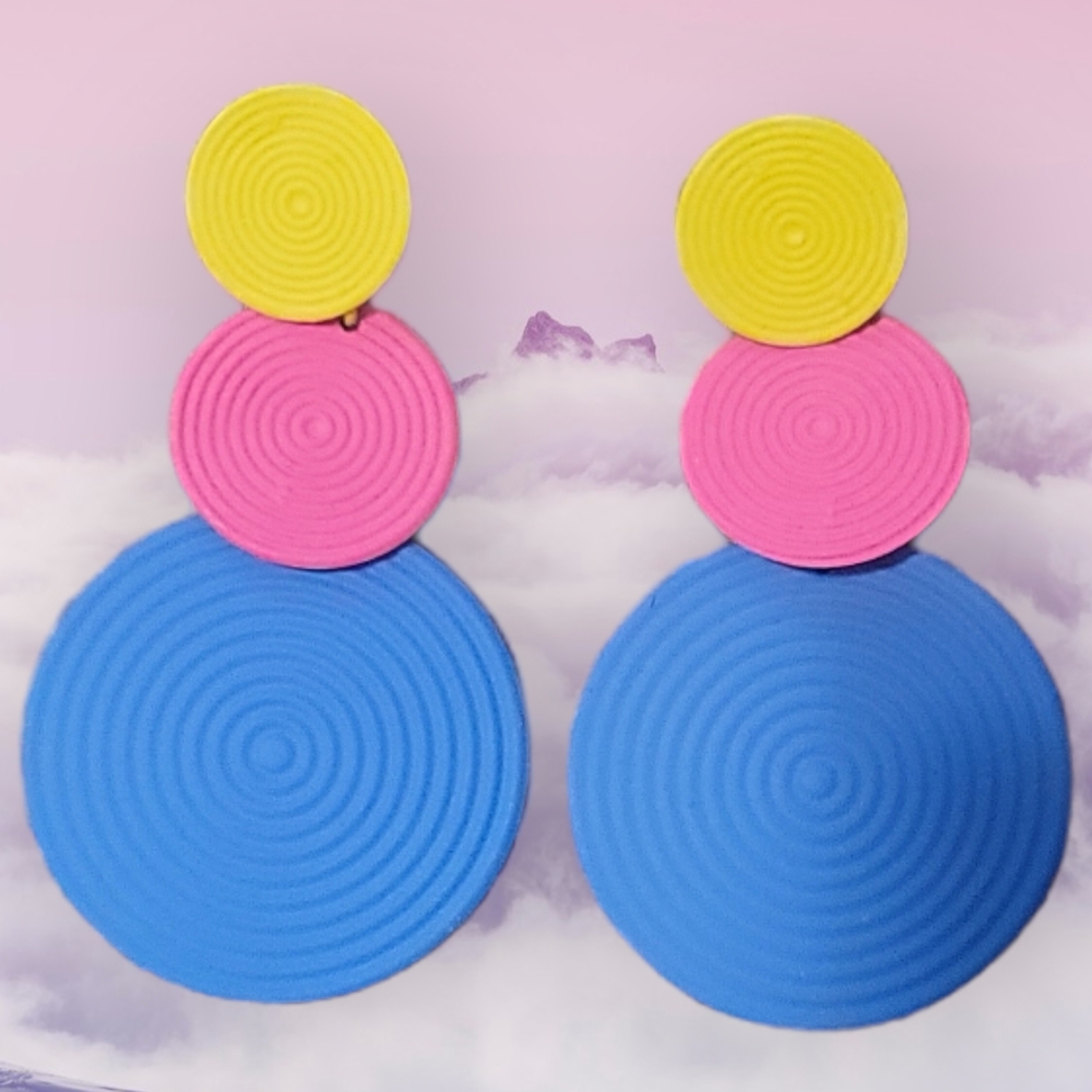 NEW Colorful Circular Earrings
